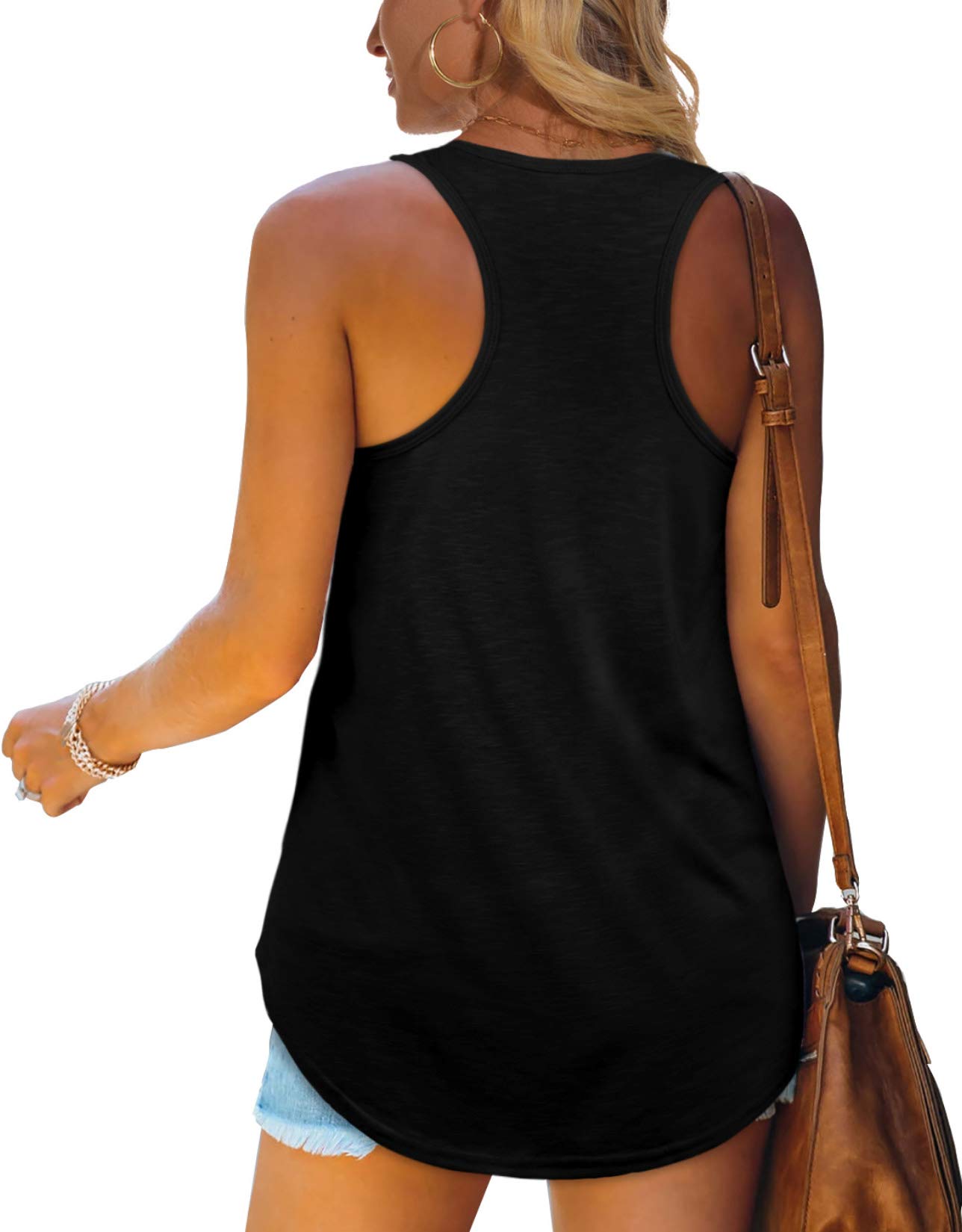 Women's Racerback Tank Tops - Loose Fit Summer Shirts for Casual Wear, Gym & Beach | Breathable Comfort for Hot Weather