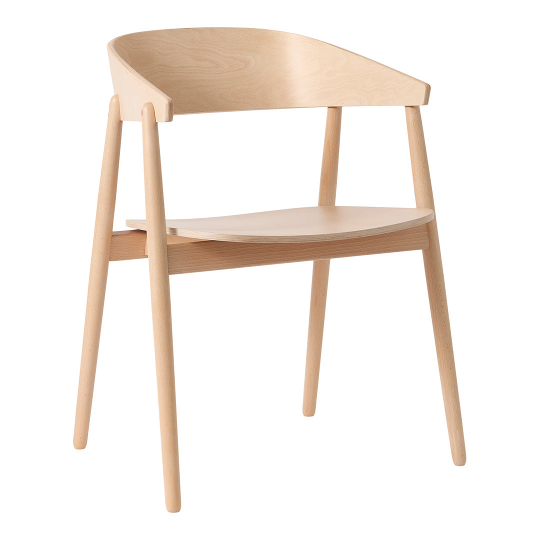 BY Kato AC2 Side Chair - Modern Wooden Dining Chair with Comfortable Cushion - Perfect for Kitchen, Dining Room, and Office Use