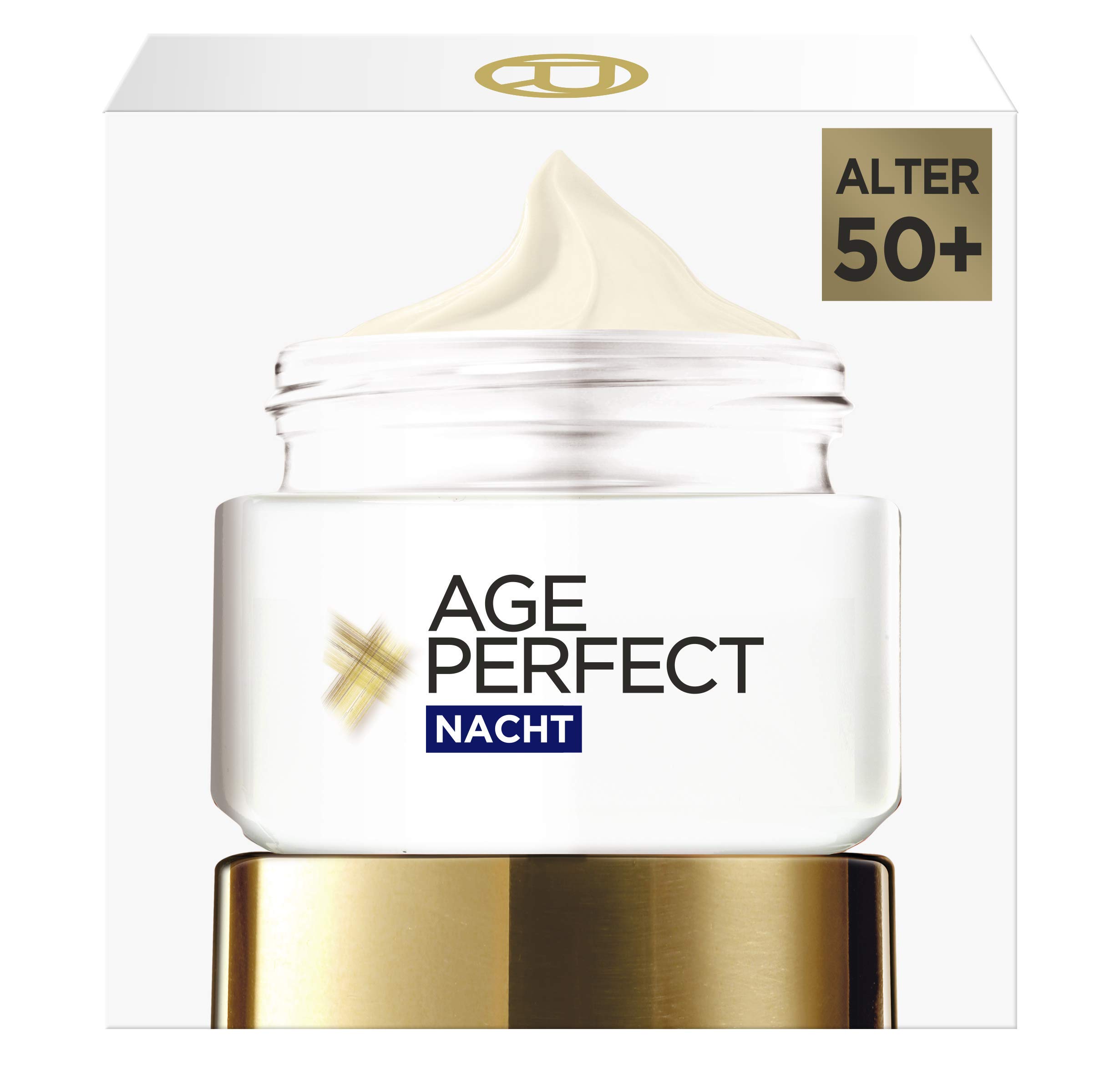 L'Oréal Paris Age Perfect Pro Collagen Expert Night Cream - Anti-Aging Firming Moisturizer for Mature Skin with Collagen AS Fragments, 50ml | Reduces Wrinkles & Age Spots | Perfect for Nighttime Skincare Routine & Anti-Aging Regimen