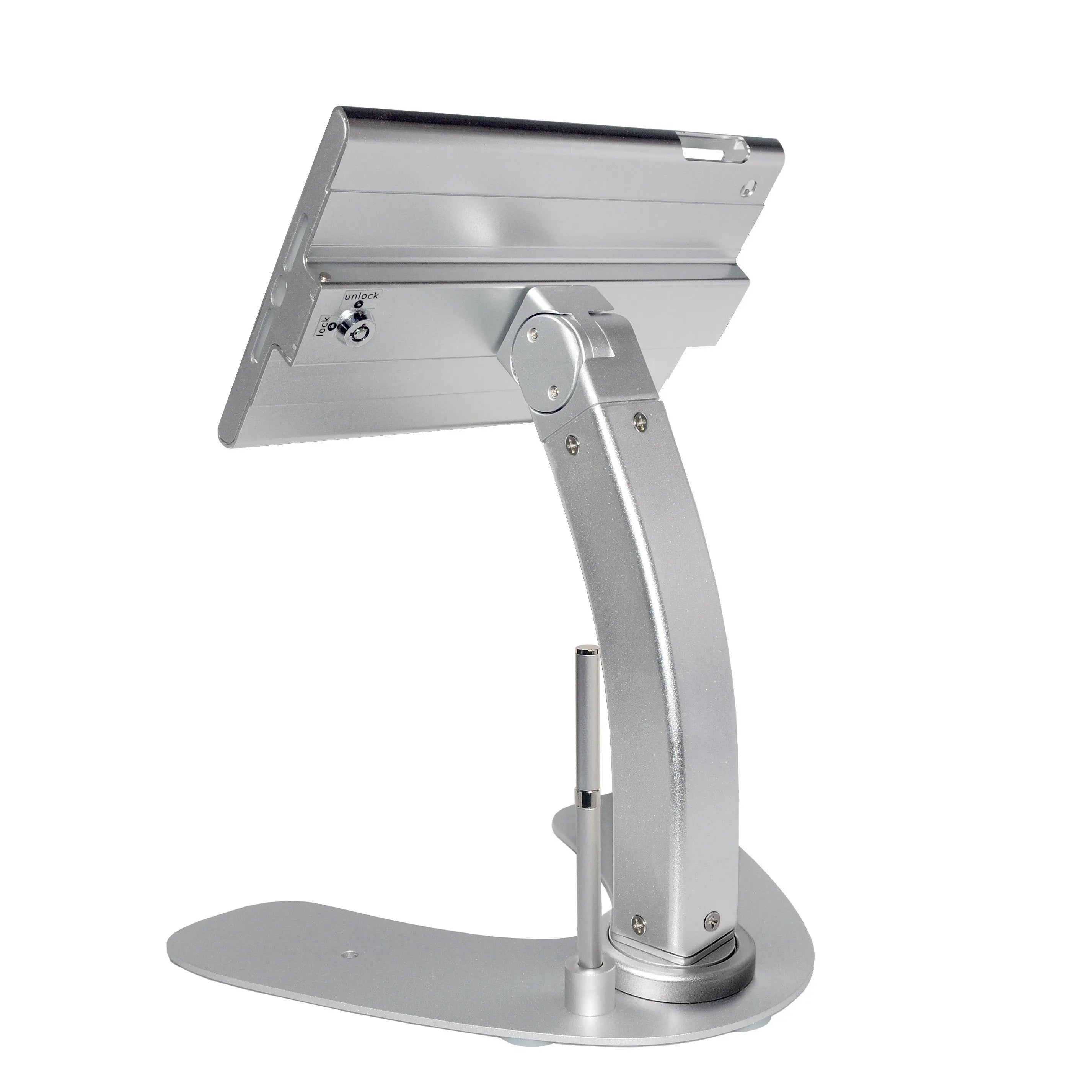 Dual Security Kiosk Stand with Locking Case & Anti-Theft Cable - Secure Payment Terminal for Retail Stores & Public Spaces