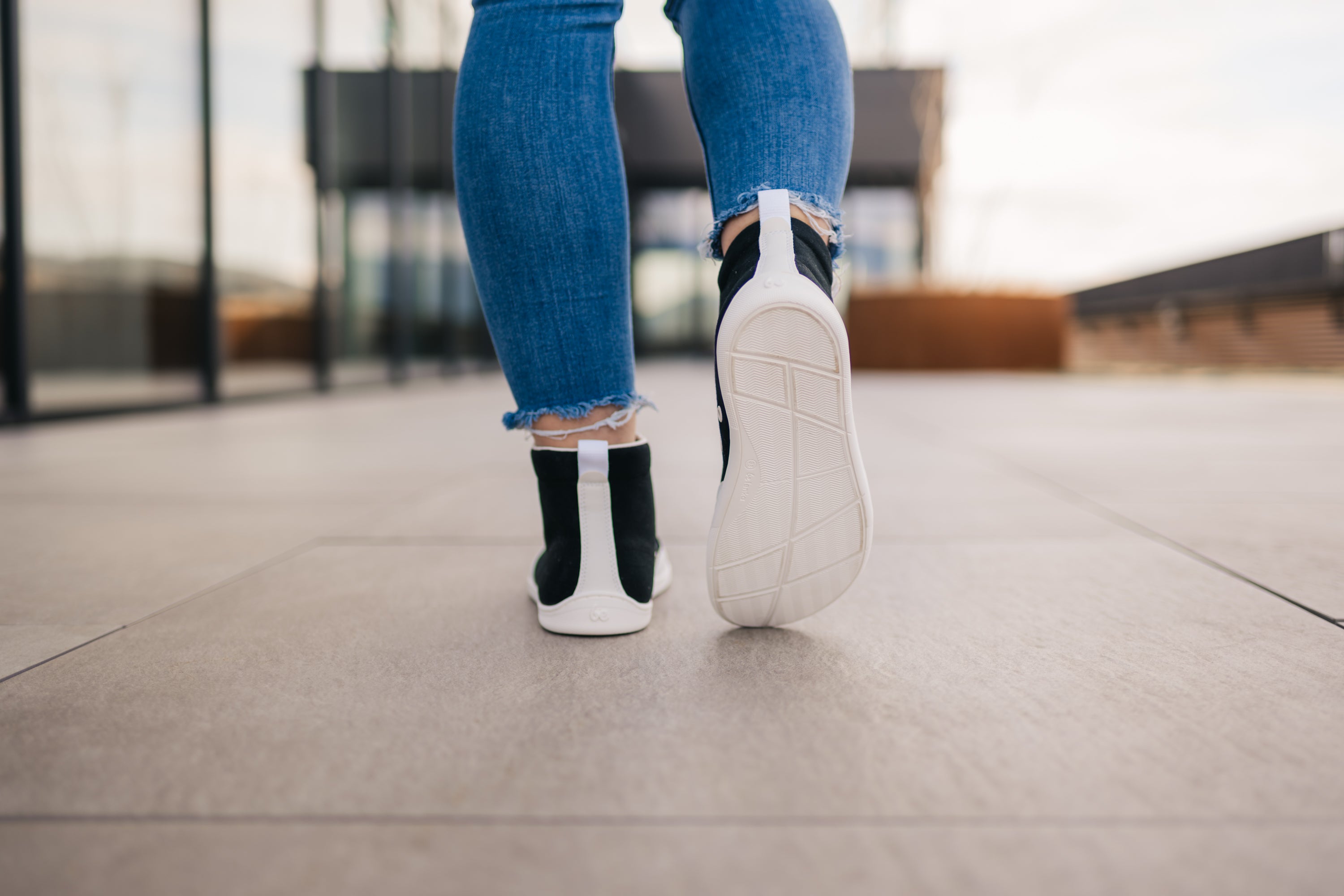 Barefoot Sneakers for Women & Men - Be Lenka Rebound High Top Minimalist Shoes in Black & White | Lightweight & Flexible for Running, Walking & Gym Workouts
