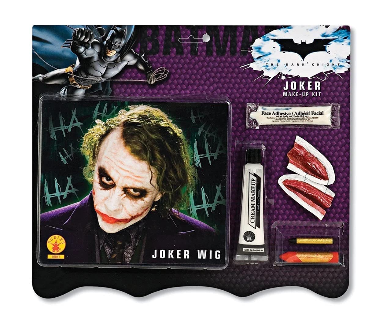 Batman Deluxe Joker Wig & Makeup Kit - Premium Costume Accessory for Cosplay, Halloween & Comic Con Parties