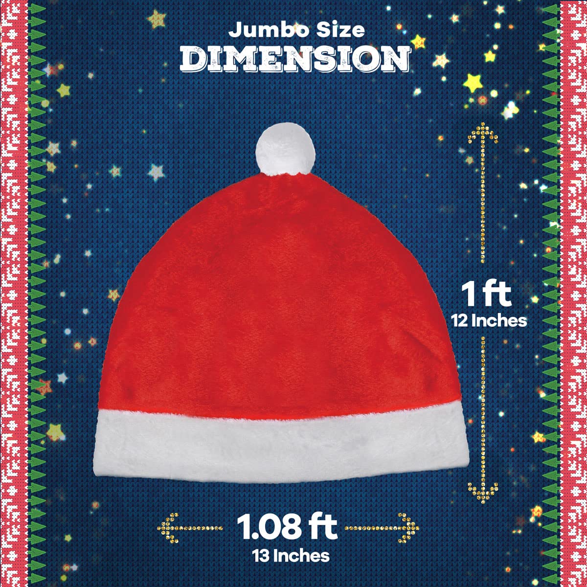 2 Pack Santa Hat Car Seat Headrest Covers - Festive Christmas Car Accessories for Vehicle Decor, Universal Fit for Most Cars - Perfect for Holiday Road Trips & Christmas Car Parades