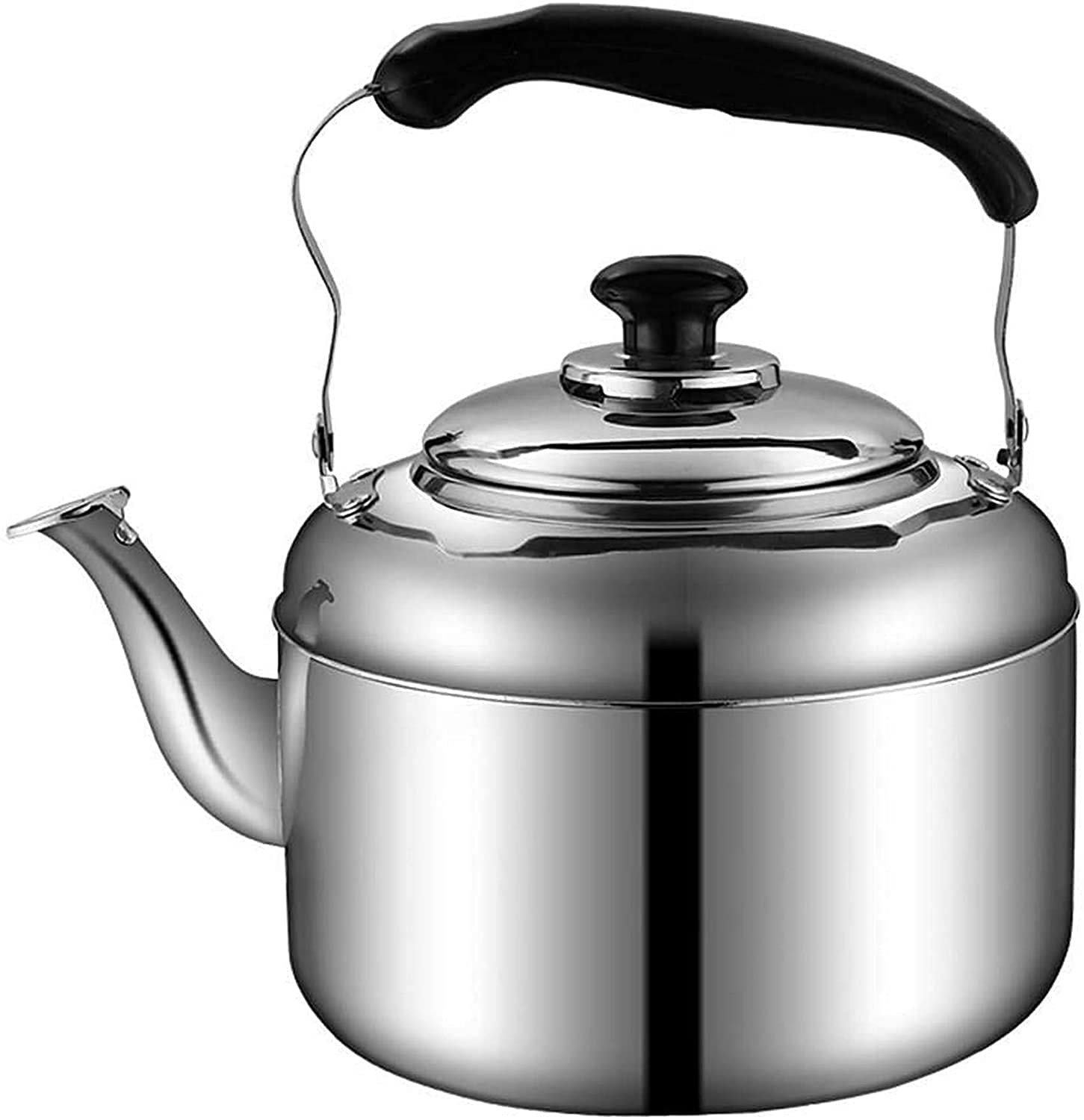 Premium 6L Stainless Steel Stovetop Tea Kettle with Whistle - 304 Food-Grade Material, Universal for Gas & Induction Cooktops - Perfect for Home, Office & Camping Tea Brewing