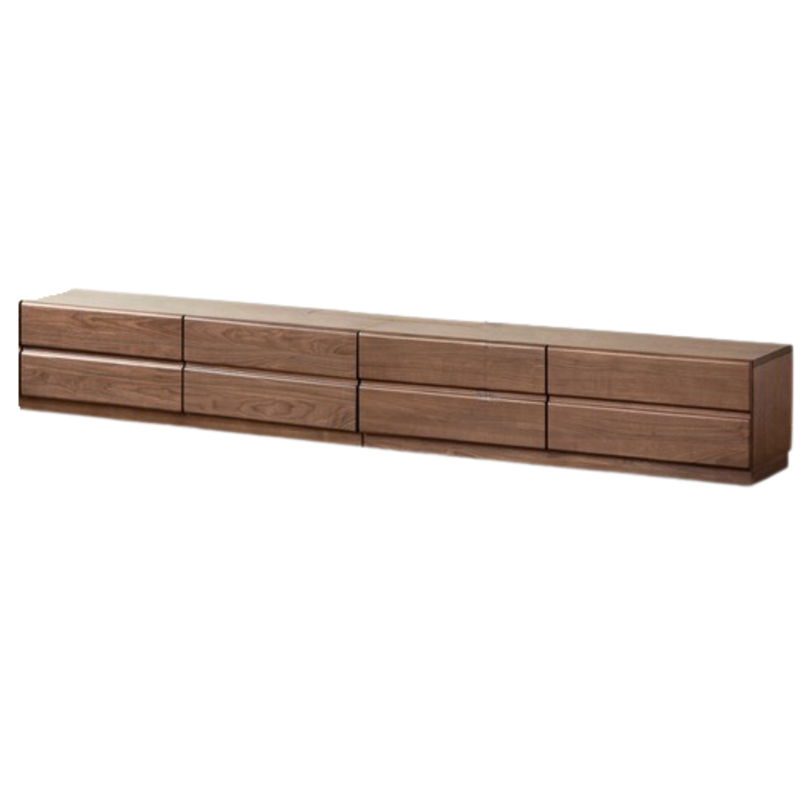 Solid Oak & Black Walnut Wood TV Stand - Rustic Modern Entertainment Center for Living Room, Home Theater & Media Storage