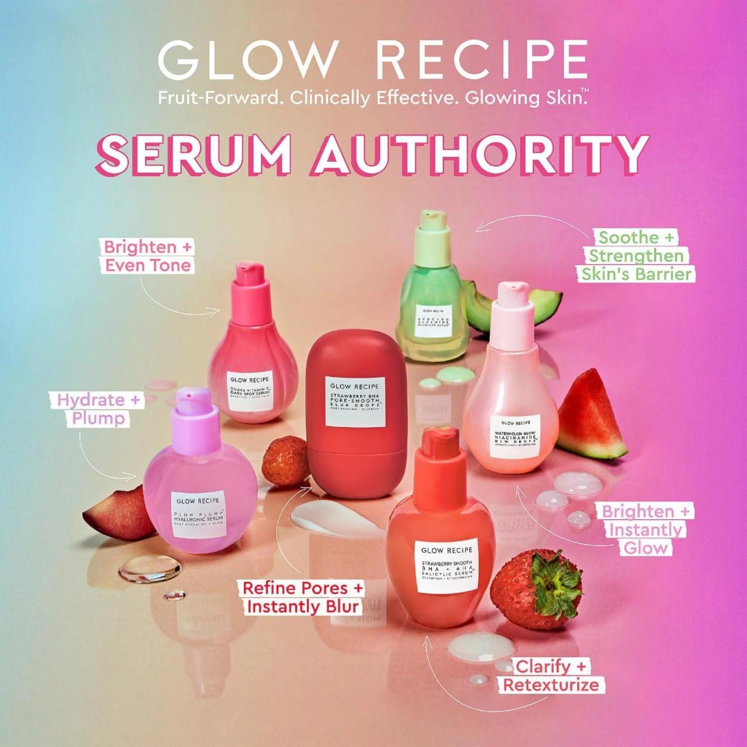 Glow Recipe Hydration Vacation Skincare Set - Plum Plump Hyaluronic Acid Moisturizer & Face Serum with Antioxidant Plum & Vitamin B5 for Skin Barrier Repair & Deep Hydration (2-Piece Set) | Perfect for Dry Skin Care Routine, Travel Skincare Essentials & Daily Moisturizing Regimen