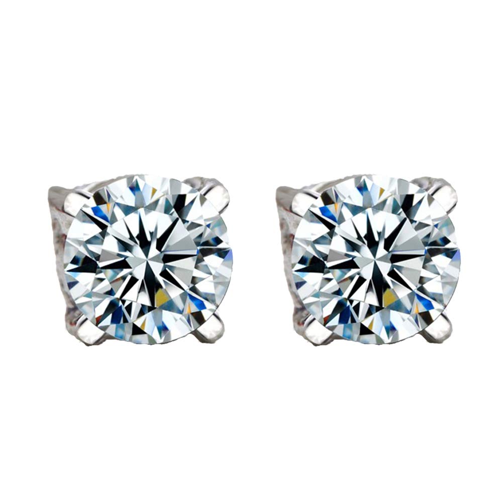 Stylish Magnetic Clip-On Earrings for Women & Men - Rhinestone Studs, Non-Piercing Jewelry Gift - Perfect for Parties, Weddings & Everyday Wear