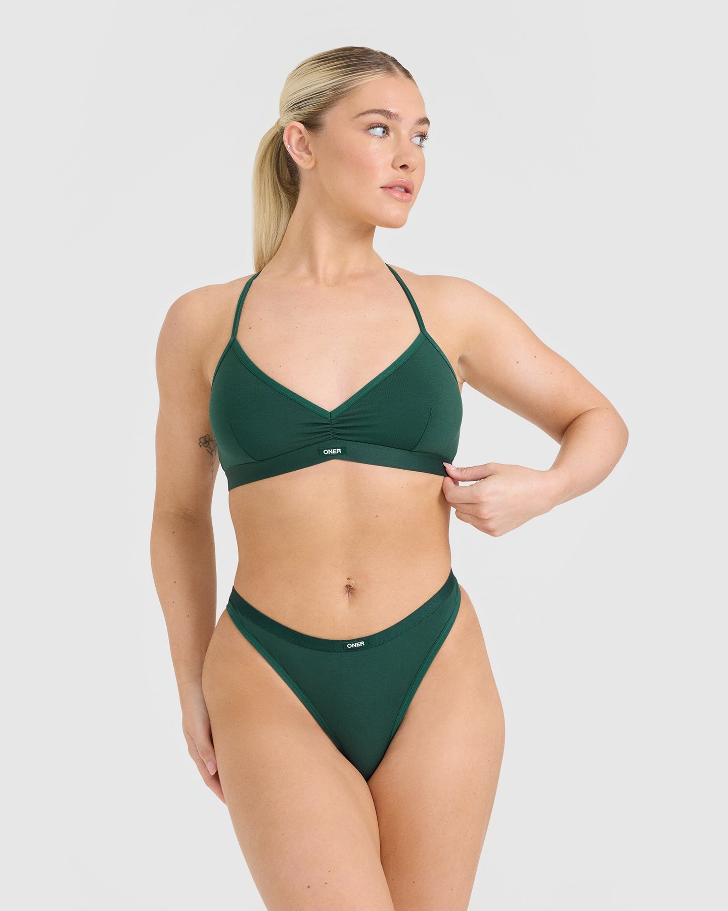 Soft Classic Bralette - Comfortable Wireless Bra for Women in Racing Green | Perfect for Yoga, Lounge & Everyday Wear