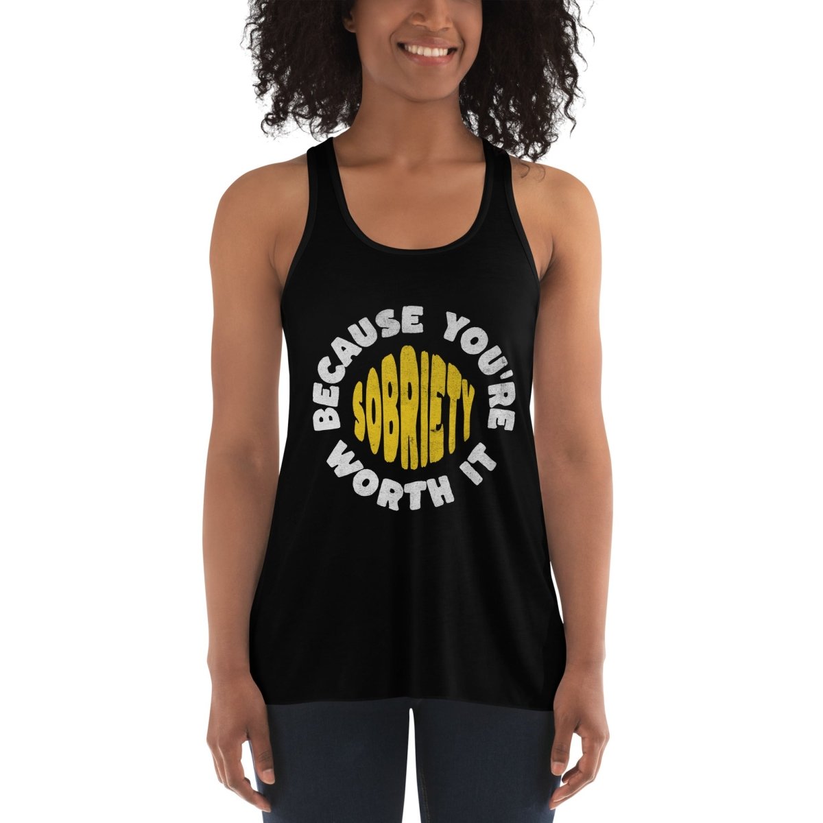 Elegant Flowy Tank Top for Women - Sobriety Collection - Comfortable & Stylish for Casual Wear, Workouts, and Everyday Outfits