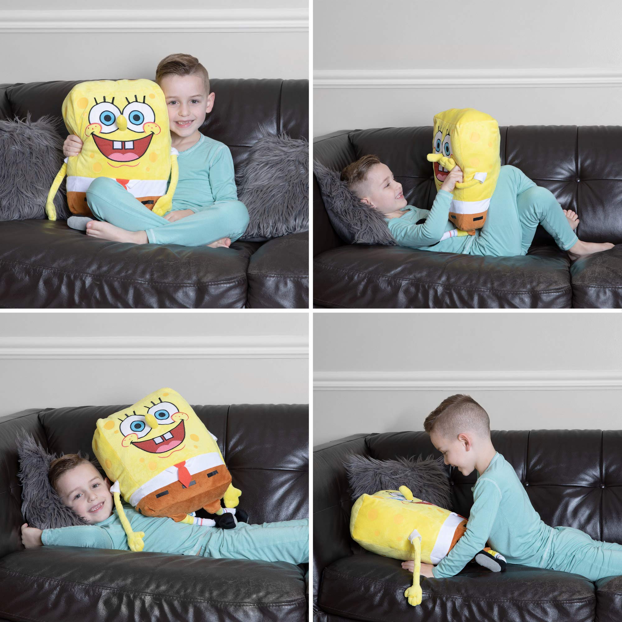 Spongebob SquarePants Kids Bedding Set - Super Soft Plush Cuddle Pillow Buddy for Boys & Girls - One Size - Perfect for Bedroom Decor, Sleep Comfort & Cuddling - By Franco