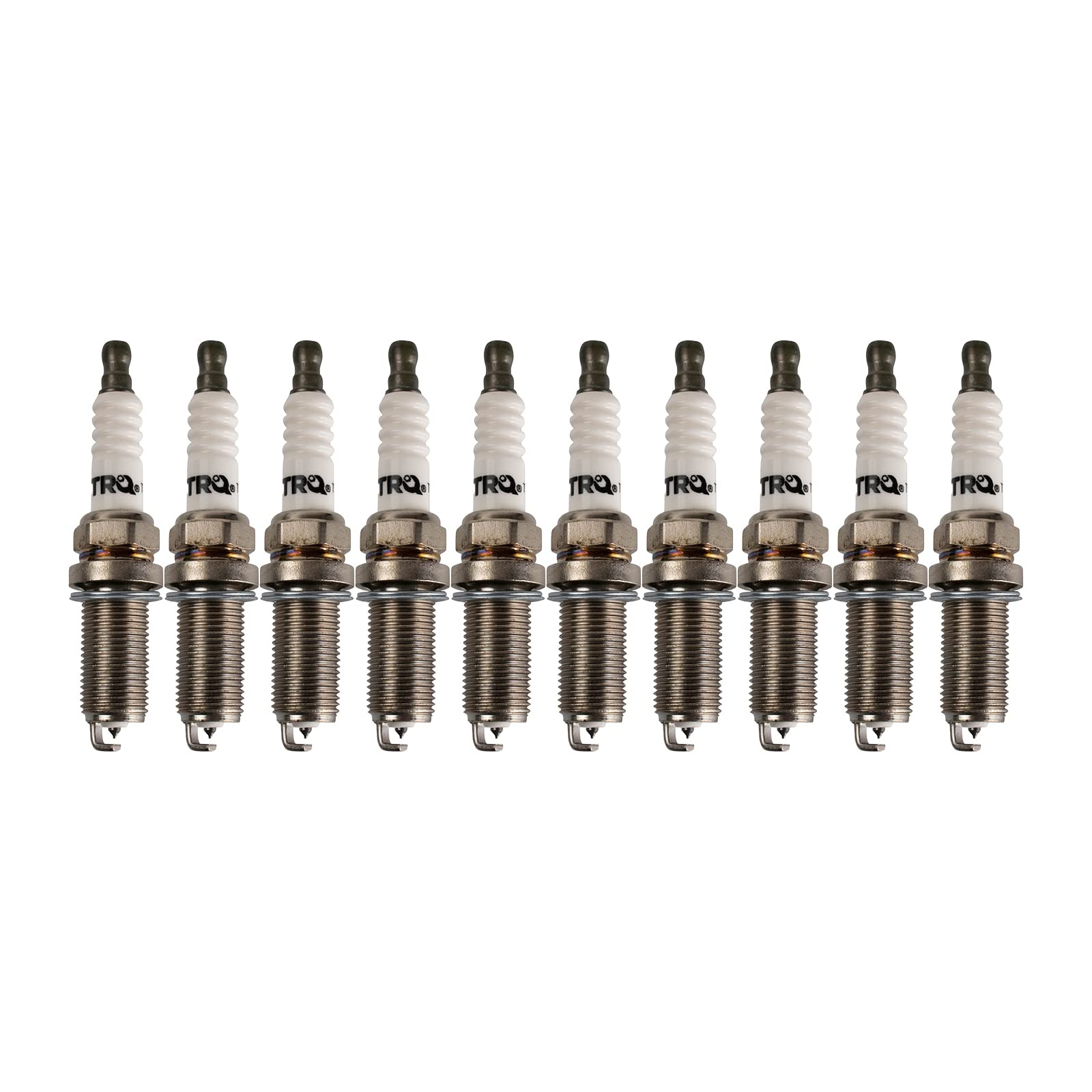 TRQ Iridium Spark Plugs - Premium Engine Tune Up Ignition Kit (10-Piece Set) for Improved Performance & Fuel Efficiency - Perfect for Cars, Trucks & SUVs