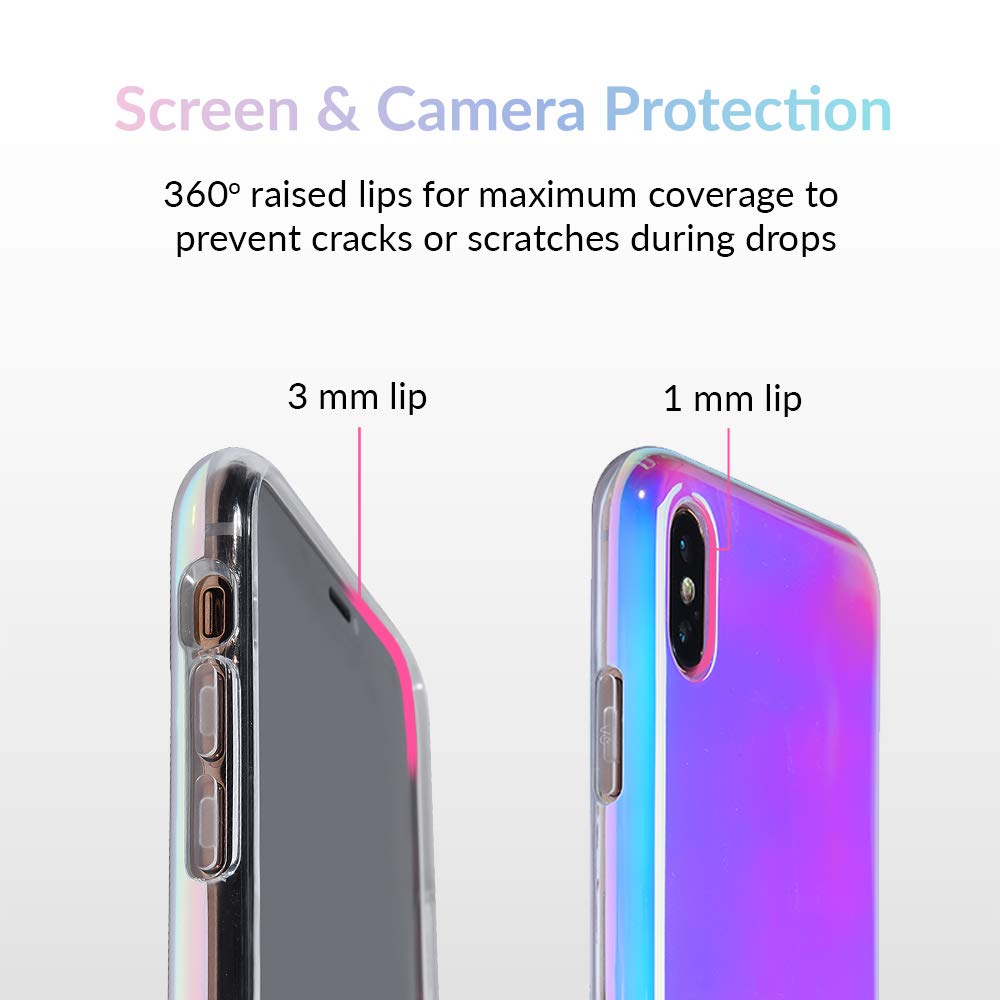 Velvet Caviar iPhone Xs & iPhone X Case - Iridescent Holographic Color Changing Phone Cover for Women & Men (Nebula) | Trendy Protective Case for Everyday Use & Special Occasions