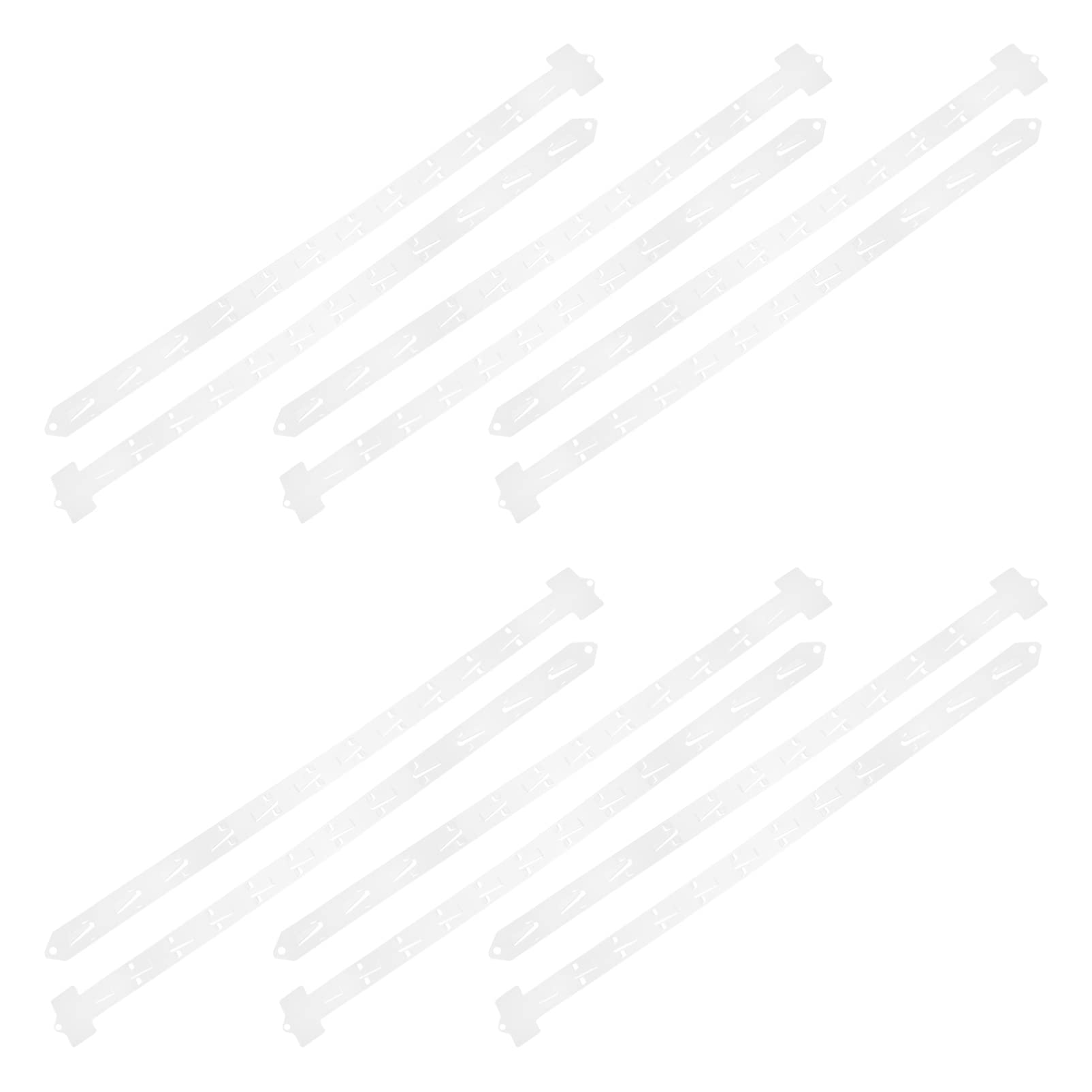 PACKOVE 10-Piece Clear Plastic Hanging Merchandise Strips for Supermarket & Retail Store Displays - Perfect for Snacks, Candy, and Small Item Organization