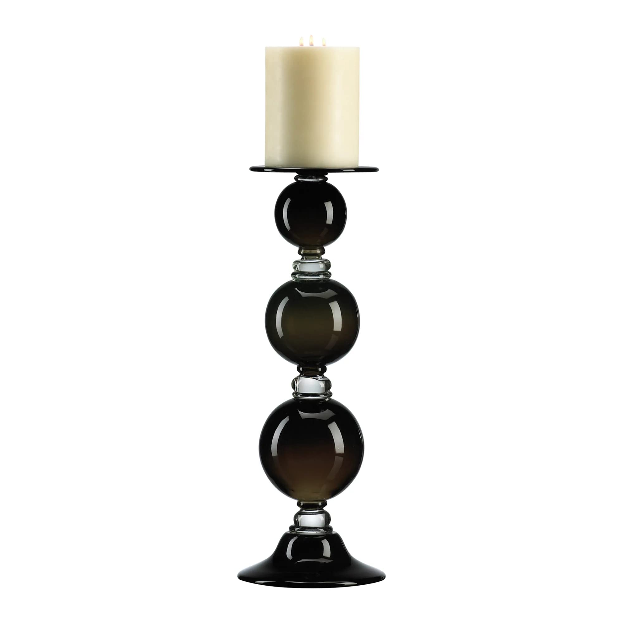 Cyan Design 02180 Black Globe Candle Holder - Medium Size Glass Candle Holder for Home Decor, Wedding Centerpiece, Tabletop Decorations & Romantic Ambiance