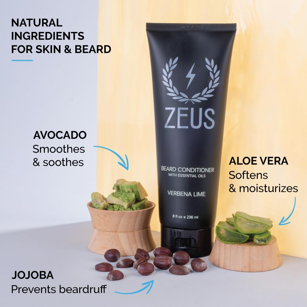 ZEUS Beard Conditioner with Green Tea - Softens & Moisturizes for Daily Care
