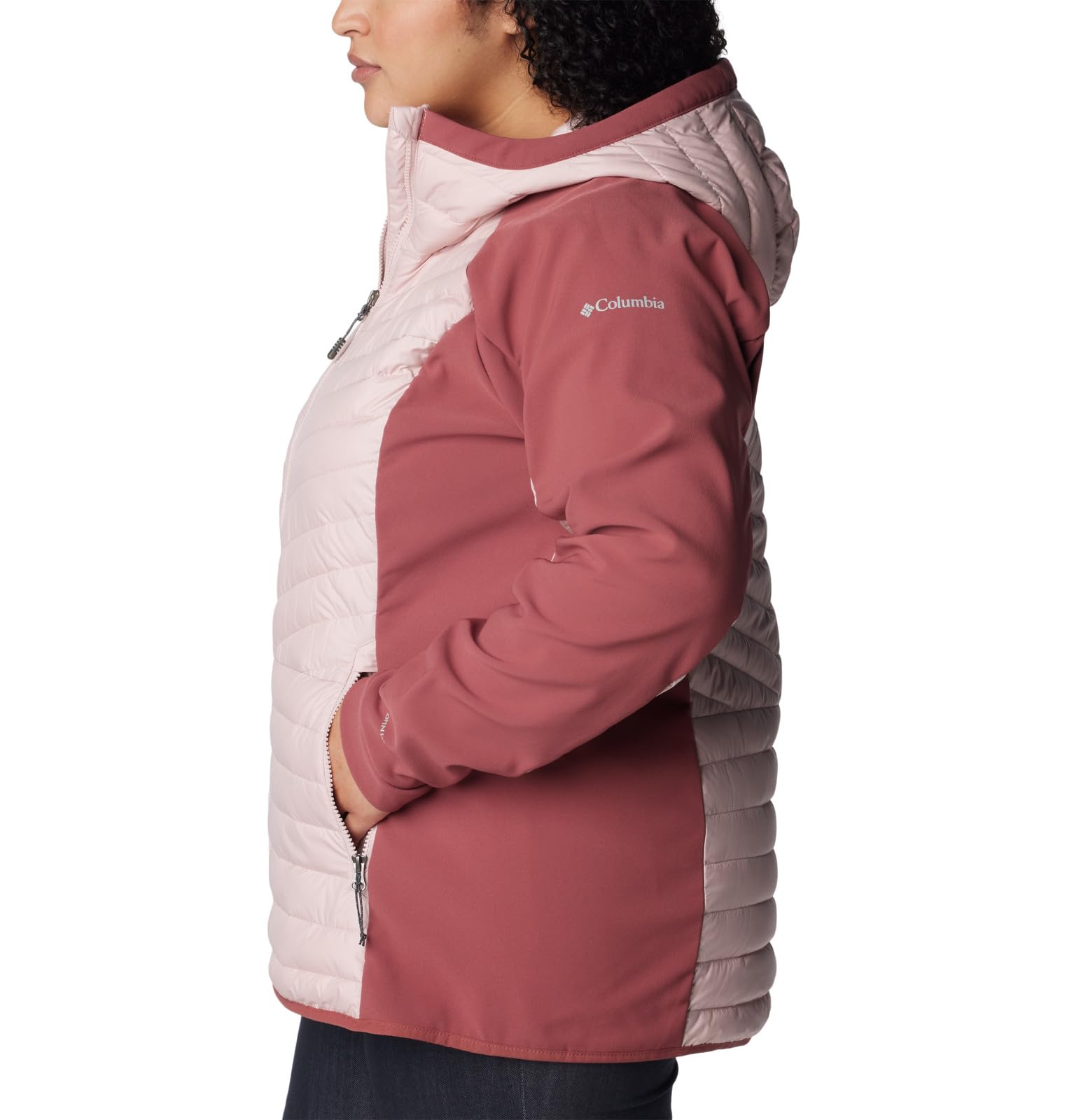 Columbia Women's Powder Lite Hybrid Hooded Jacket - Lightweight Waterproof Winter Jacket for Skiing, Hiking & Outdoor Activities