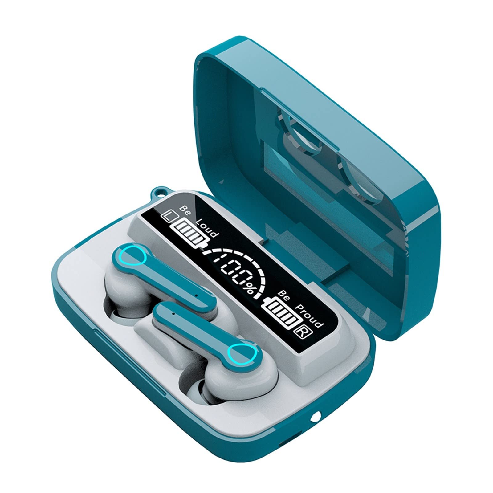 EPWOLT M9-19 Wireless Bluetooth 5.1 Earbuds with Mirror Chamber Design, Twin Mini Sport Headphones, Portable Charging Case - Perfect for Running, Gym & Outdoor Activities