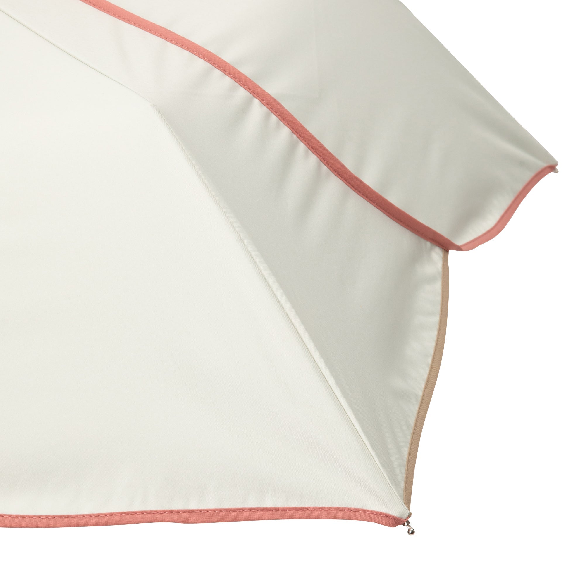 Compact Bicolor Piping Umbrella - White & Black Windproof Travel Umbrella for Men & Women, Perfect for Rainy Days, Commuting, and Outdoor Activities
