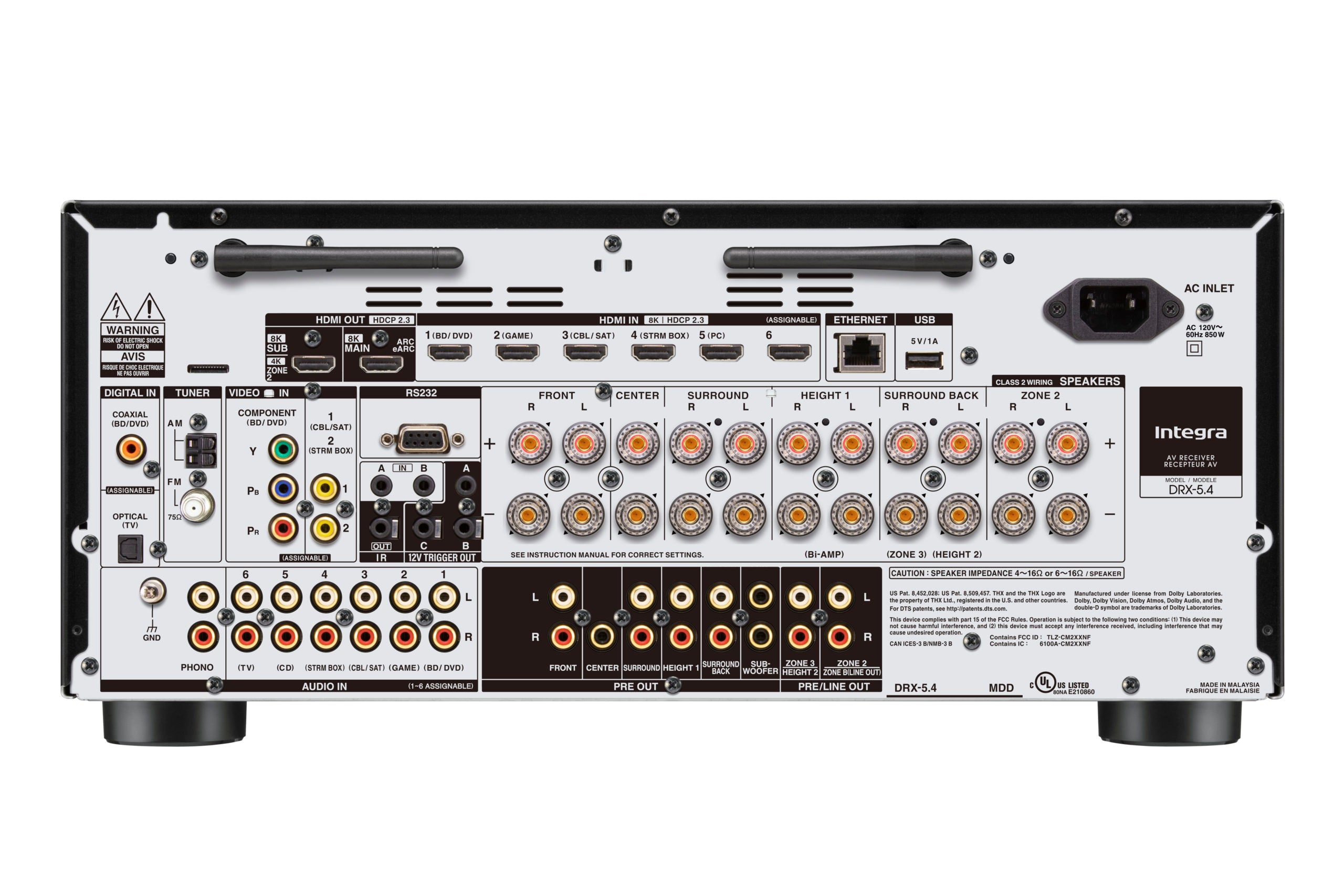 Integra DRX 5.4 9.2 Channel Network AV Receiver - Premium Home Theater Audio System for Movies, Music & Gaming