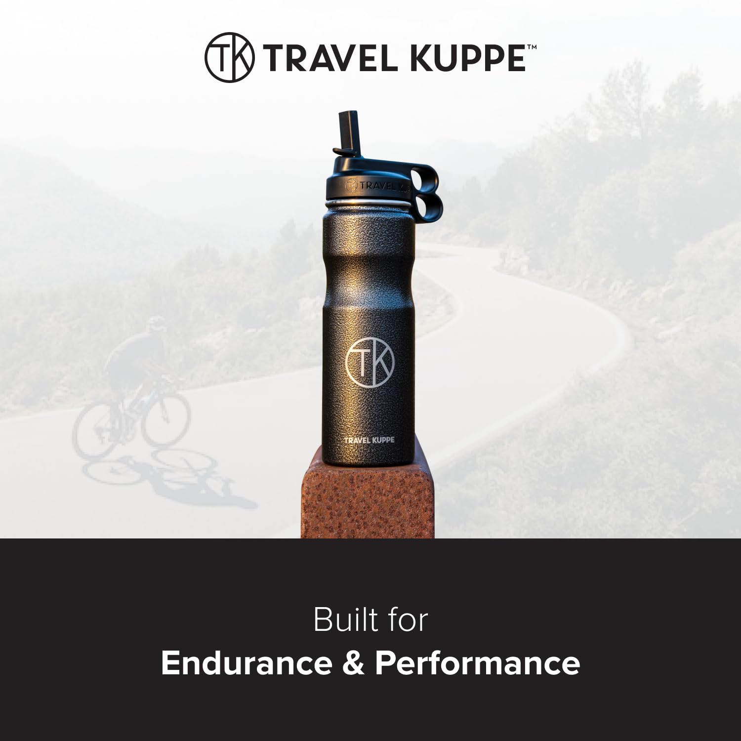 Vacuum Insulated Stainless Steel Water Bottle for Cycling & Sports - Leak Proof, Double Wall, Includes Straw & Sip Lid - Perfect for Hiking, Gym & Outdoor Activities