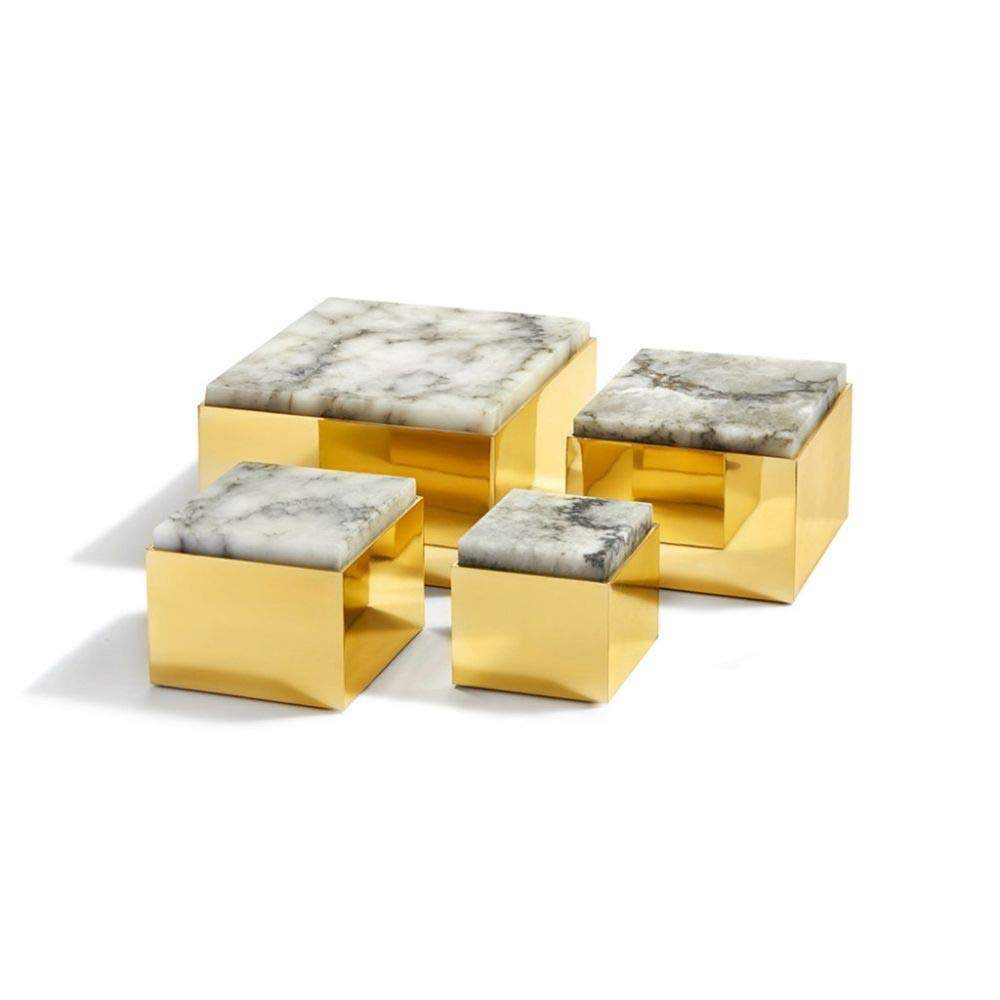 Anna New York Scatola Box X-Large - Alabaster Brass Jewelry Storage & Organizer | Perfect for Rings, Necklaces & Earrings | Elegant Home Decor & Gift Idea
