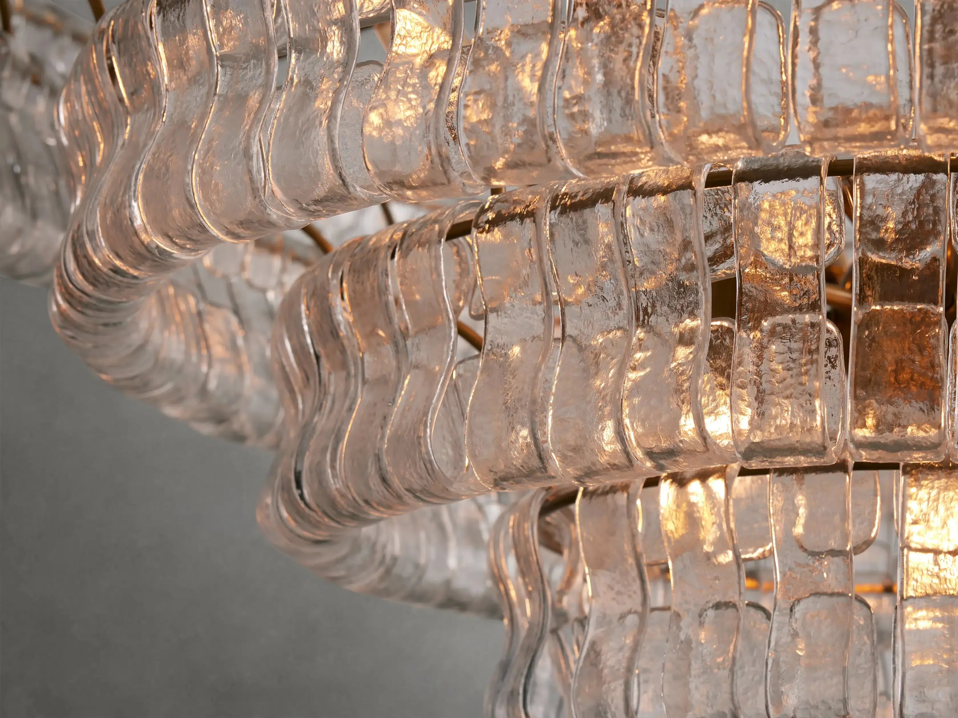Ghiaccio Modern Round Glass Chandelier 36