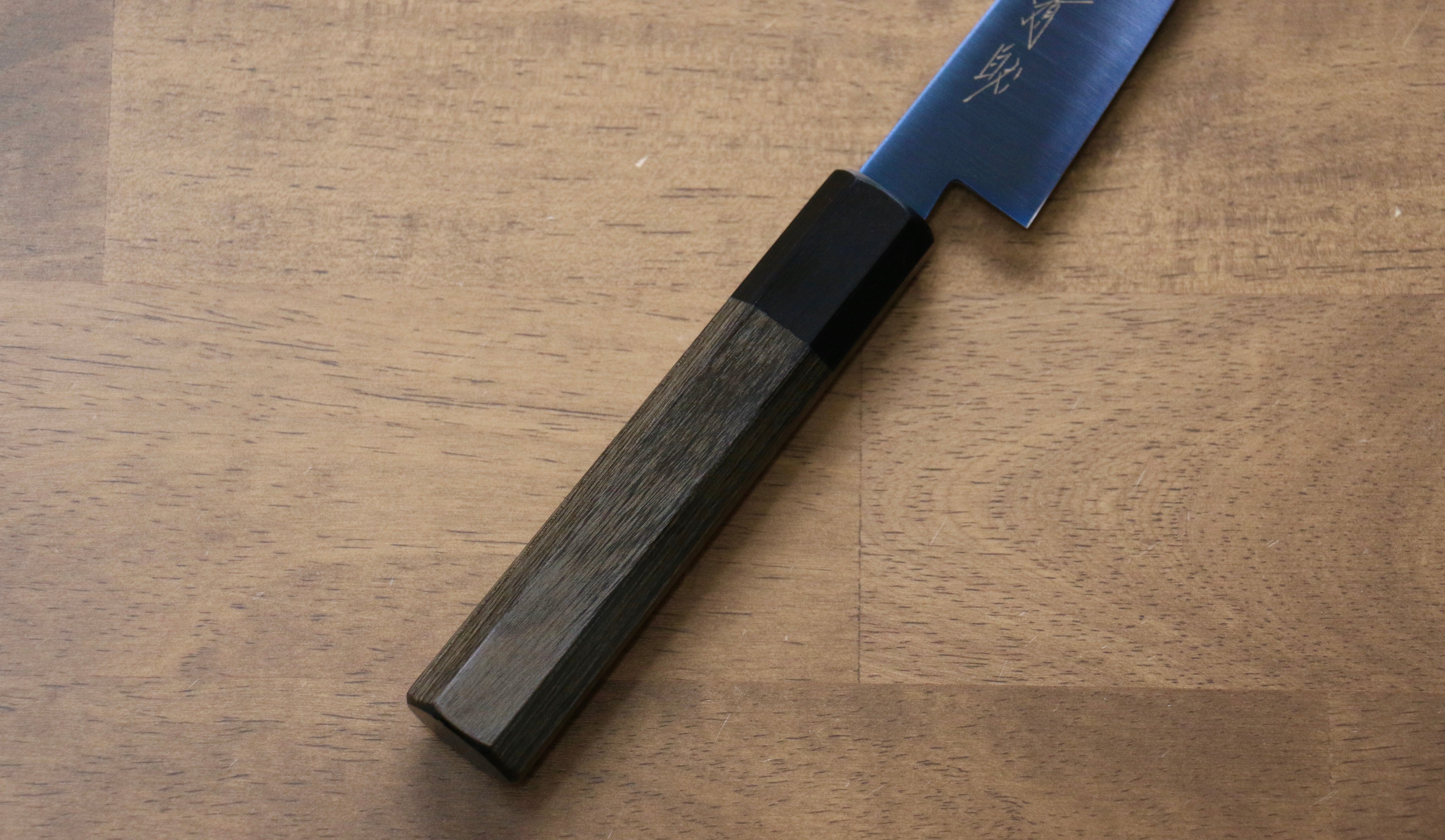 Seisuke SK 85 120mm Petty Utility Knife - Japanese Stainless Steel Blade with Ion Plating & Migaki Finish, Gray Pakkawood Handle - Perfect for Slicing Fruits, Vegetables & Small Cuts in Home Kitchen