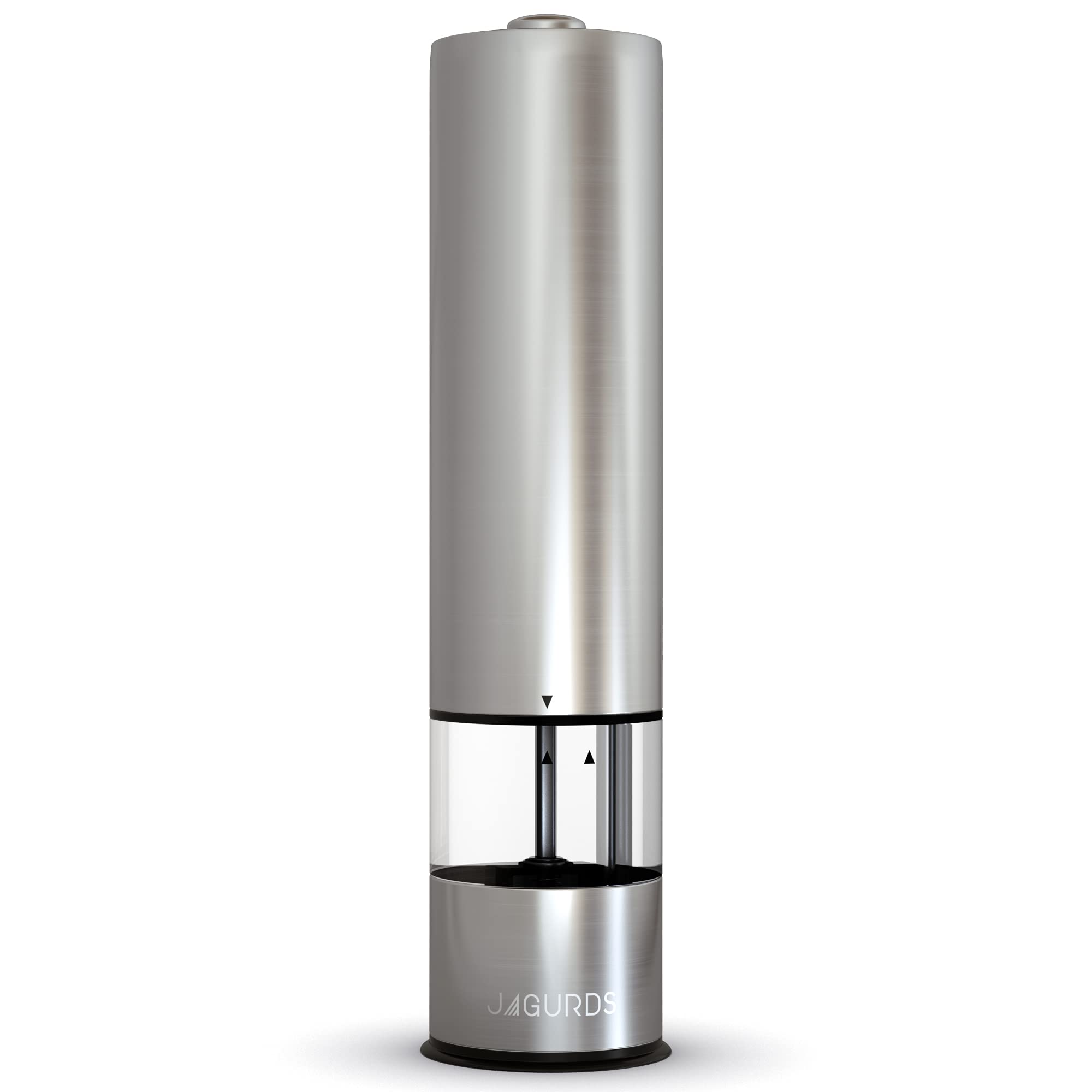 Electric Salt and Pepper Grinder Set - Automatic, Rechargeable, One-Hand Operated Stainless Steel Spice Mill with LED Light - Adjustable Coarseness for Freshly Ground Pepper & Sea Salt - Perfect for Kitchen, Dining Table & Outdoor BBQ