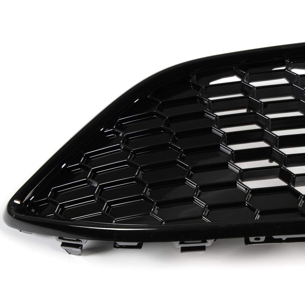 VR Racing Black Front Bumper Grille Cover Compatible with Ford Focus S & SE 2015-2018 Models - Upgrade Your Car's Style for Street Racing & Custom Builds