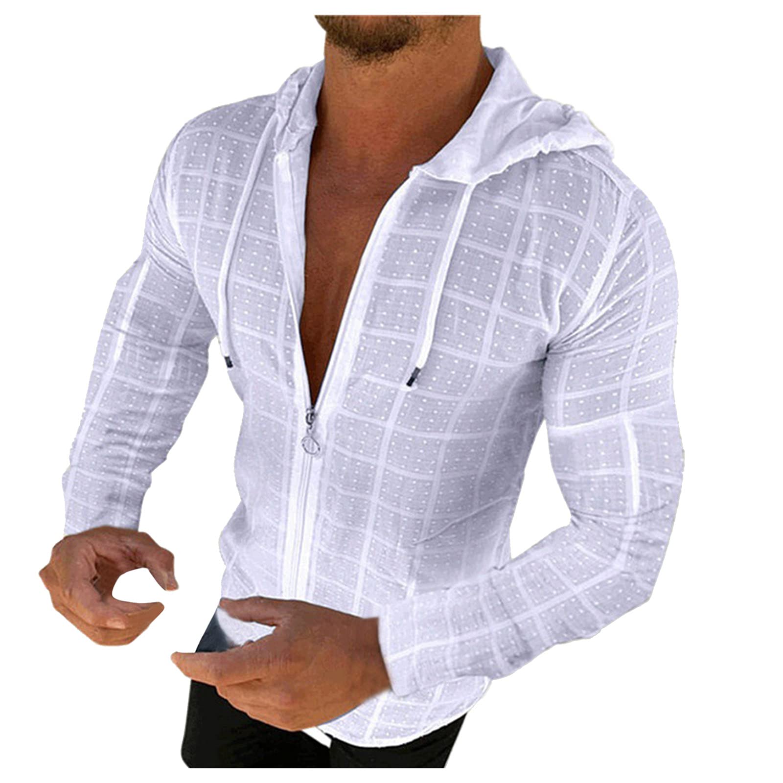 FORUU Men's Casual Long Sleeve Striped Button Down Shirt Cardigan - Fall Fashion Tops, Plus Size Comfort Fit - Perfect for Office Wear, Date Night & Autumn Outfits