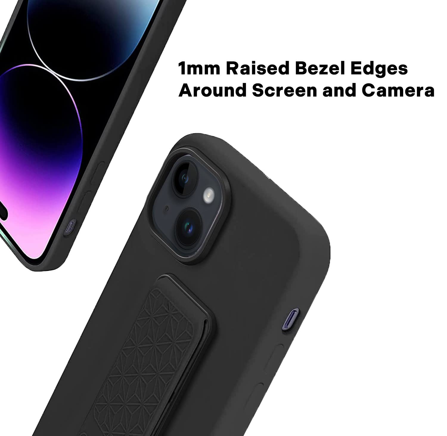 Phone Loops - Premium Silicone iPhone 14 Case with Foldable Kickstand & Grip Strap Holder | Shockproof Protective Cover with Stand for Hands-Free Viewing, Perfect for Workouts, Travel & Daily Use