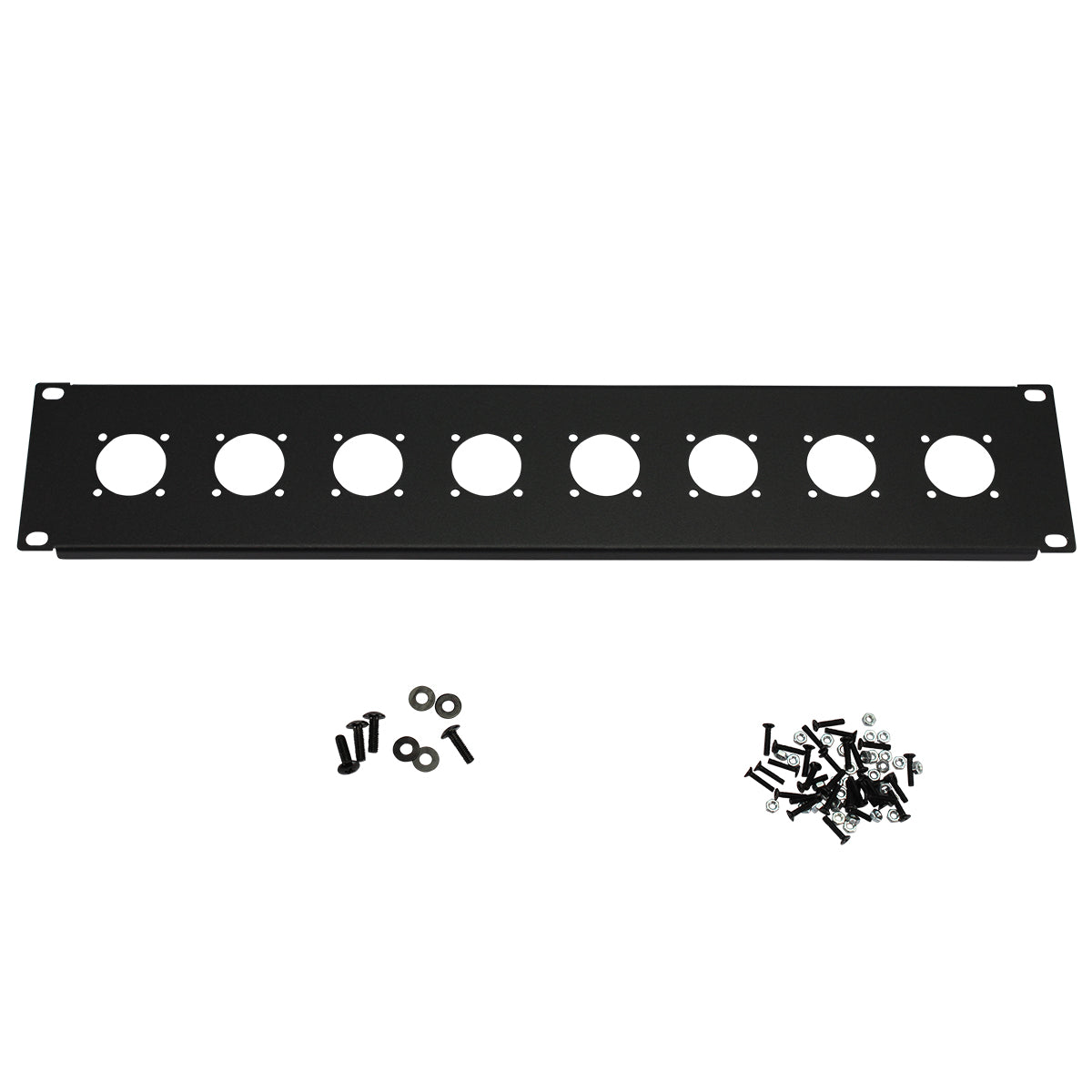 2U Rack Metal Blanking Panel with 8 Round Holes - Compatible with 19in Server Racks & Network Cabinets - Perfect for Data Center Cable Management and Server Room Organization