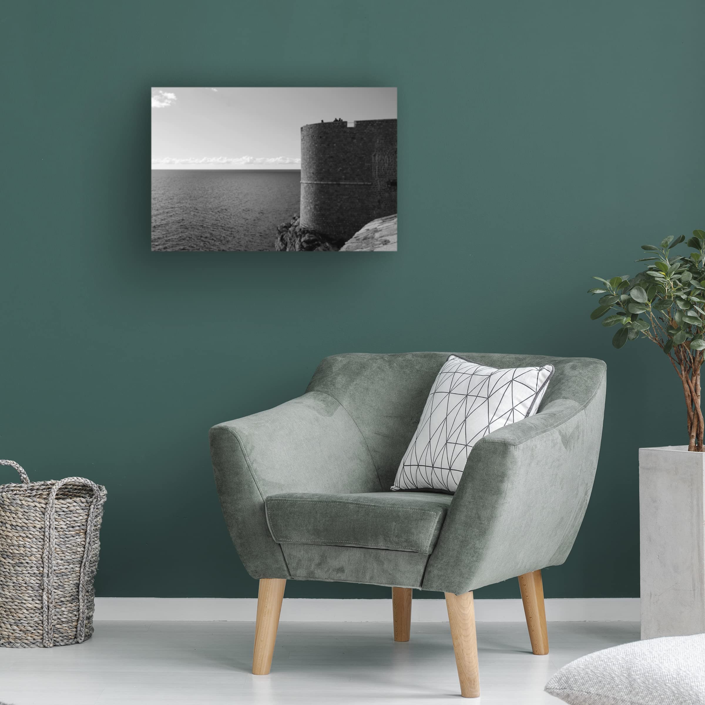 Trademark Fine Art 'Dubrovnik' Canvas Wall Art Print by Ivan Kuzbasov - Coastal Cityscape Painting for Living Room, Office & Bedroom Decor