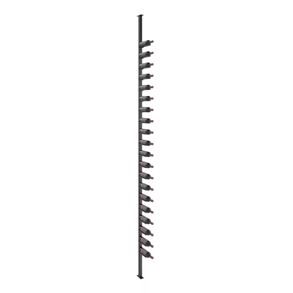Vino Rails 20 Bottle Single-Sided Floor-to-Ceiling Wine Rack Post Kit - Perfect for Home Cellars, Wine Storage, and Kitchen Organization