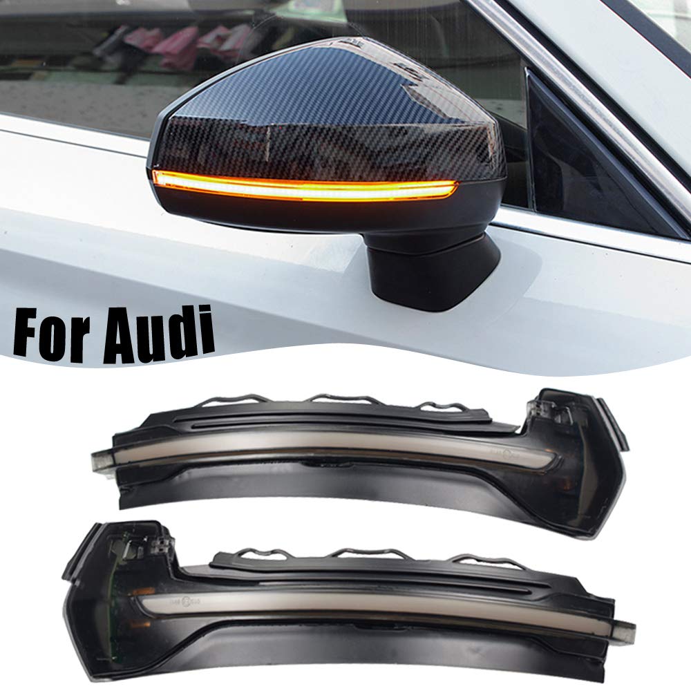 Dynamic Sequential LED Side Mirror Turn Signal Light for Audi A3 8V S3 RS3 2013-2020 - Yellow | Enhanced Safety & Style for Night Driving & Custom Car Upgrades