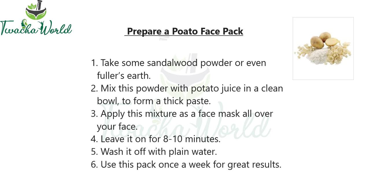 100% Natural Potato Powder for Skin Care - 200g (2x100g) Face Mask & Brightening Treatment | Organic Solanum Tuberosum for Glowing Skin, Dark Spot Removal & DIY Beauty Recipes