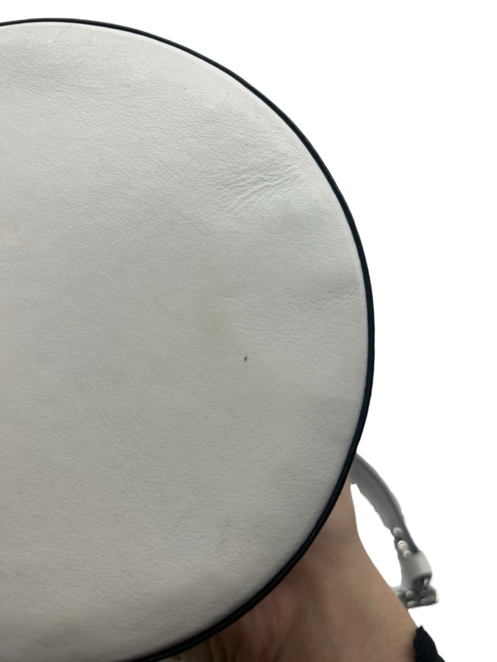 Christian Louboutin Marie Jane Crossbody Bucket Bag for Women - Luxury Leather Shoulder Bag with Gold-Tone Hardware, Perfect for Date Night & Evening Events