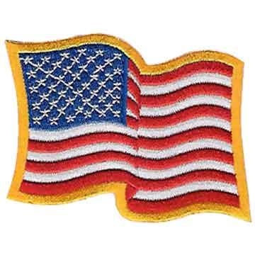 Waving American Flag Uniform Patch - Embroidered USA Flag Badge for Military, Police, Firefighter Uniforms - Perfect for Patriotic Events, Veterans Day & Independence Day Celebrations