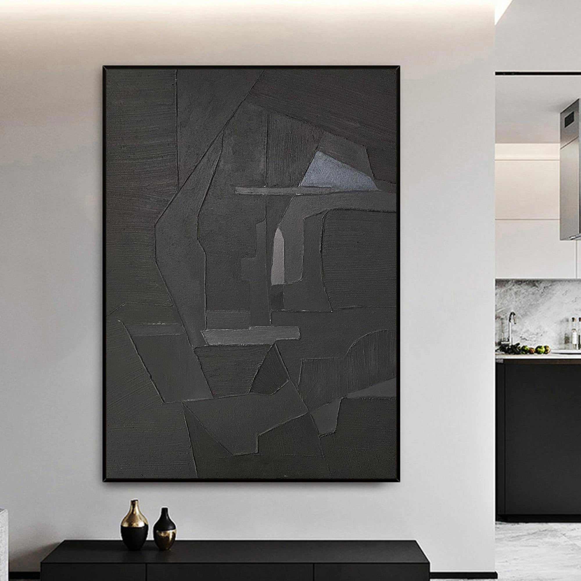 Minimalist Zen Canvas Painting #MZ009 - Modern Abstract Wall Art for Home, Office & Meditation Room Decor