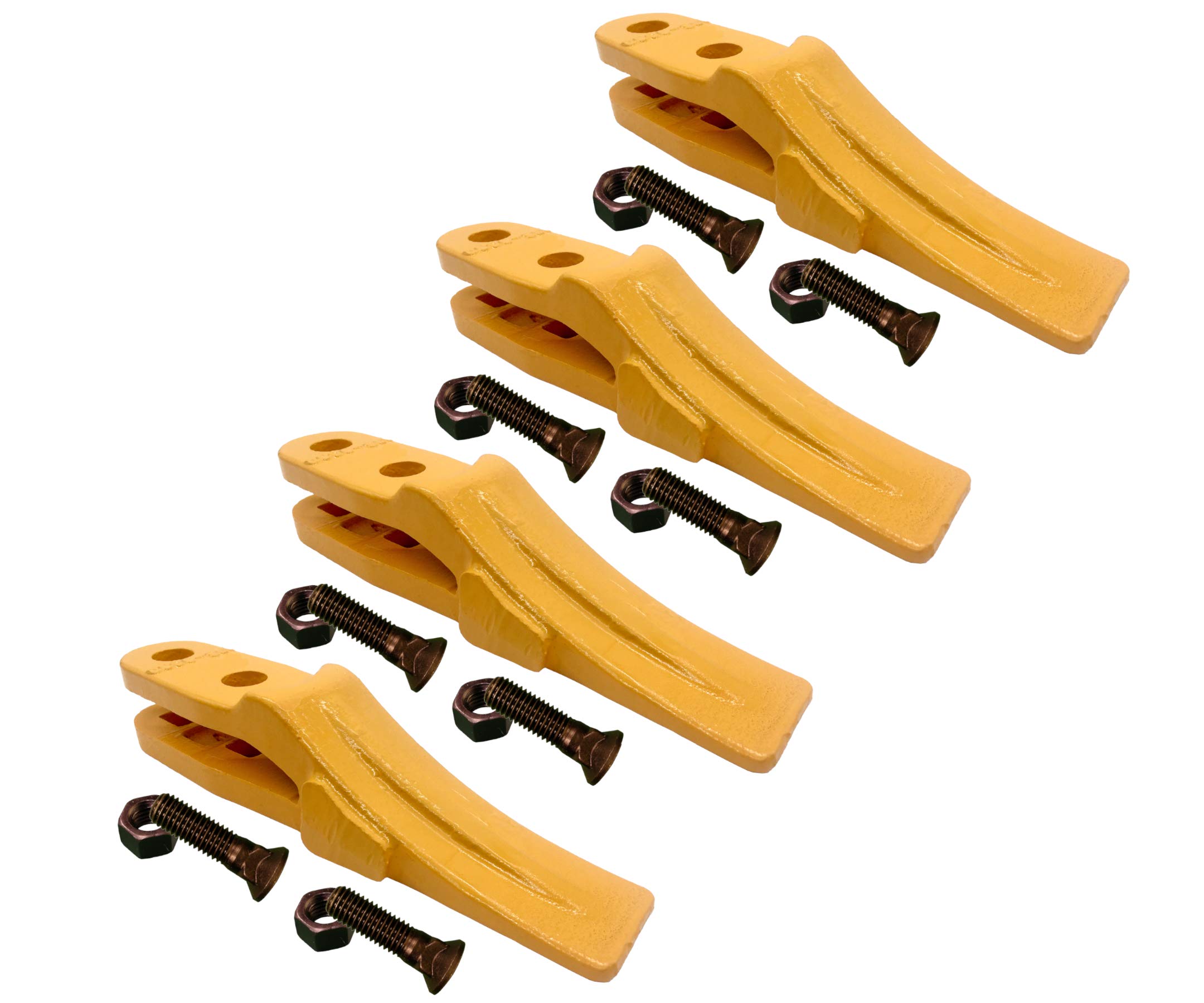 Mini Excavator Bucket Teeth 135-9390 Replacement for Caterpillar Cat 302.5 & 303.5 - 2 Inch Hole Spacing with 4 Hardware - Ideal for Digging, Trenching & Construction Projects
