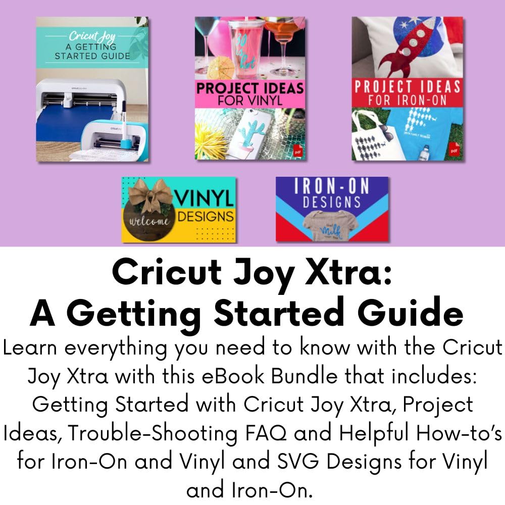 Cricut Joy Xtra Cutting Machine Bundle with Smart Vinyl, Transfer Tape & Weeder Tool - Beginner Friendly DIY Craft Machine for Home Decor, Scrapbooking & Personalized Gifts - Perfect for Crafters & Small Businesses