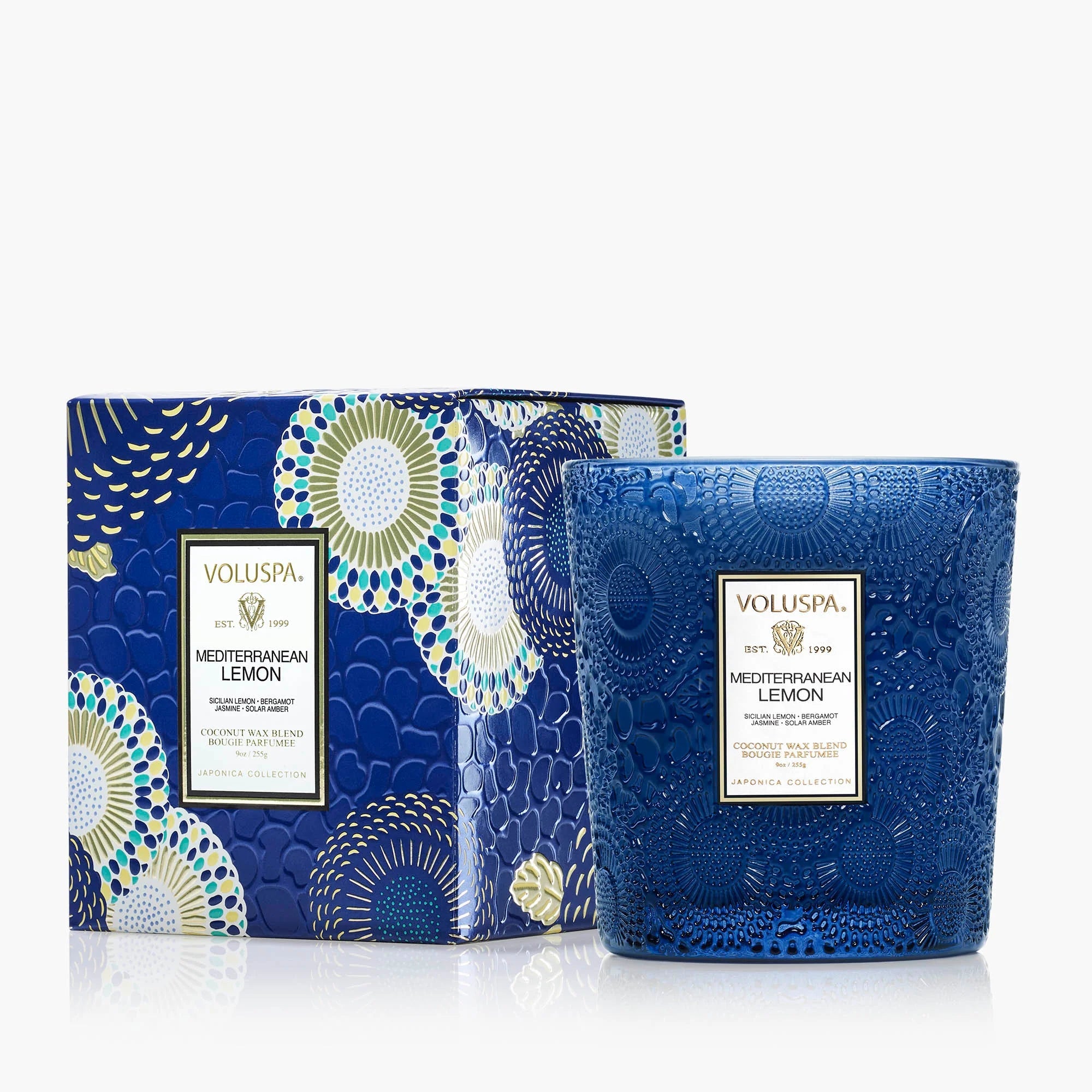 Mediterranean Lemon Classic Candle 9 oz - Natural Soy Wax, Long-Lasting Fragrance for Home, Office & Relaxation - Perfect for Aromatherapy, Gifts & Cozy Ambiance
