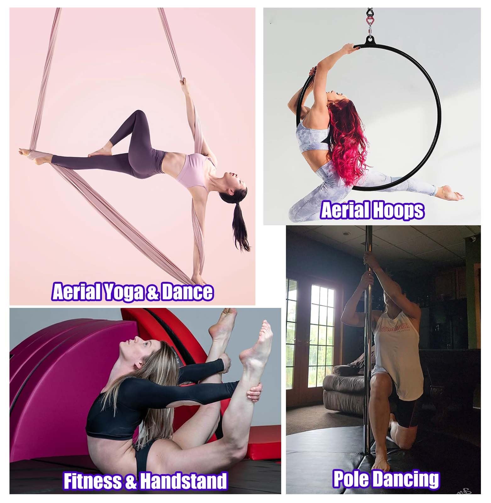 Yellow Aerial Yoga Crash Mat - Foldable & Portable Pole Dancing Safety Pad (3cm/5cm/10cm Thickness Options) - Professional Lyra Hoop Fall Protection Mat for Beginners & Experts - Perfect for Home Studios, Yoga Classes & Circus Training