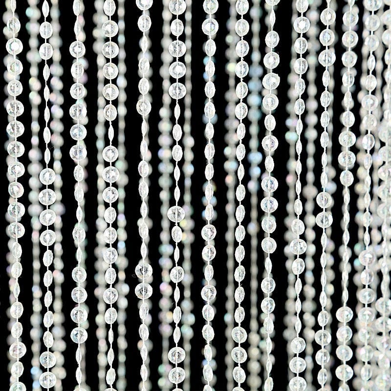 Elegant Clear Crystal Beaded Column Chandelier - Perfect for Dining Room, Living Room & Bedroom Lighting Decor