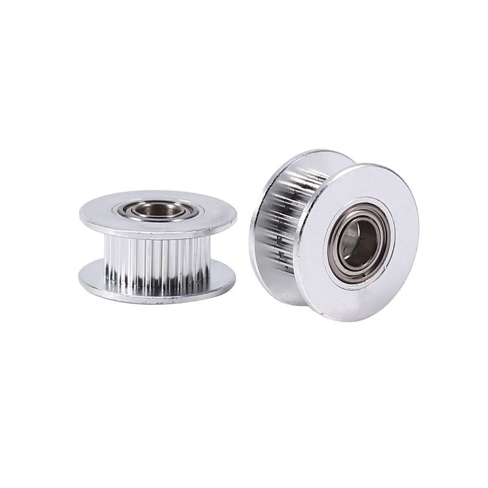2Pcs 5mm ID Aluminum Timing Belt Idler Pulley with Bearing - Synchronous Wheel for 3D Printer Parts & CNC Machine Accessories | Perfect for Belt Tensioning & Motion Control Systems