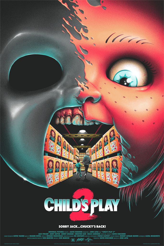 Child's Play 2 Movie Poster - Official Horror Film Collectible for Fans & Home Theater Decor - Perfect for Halloween, Movie Rooms & Gift for Chucky Lovers