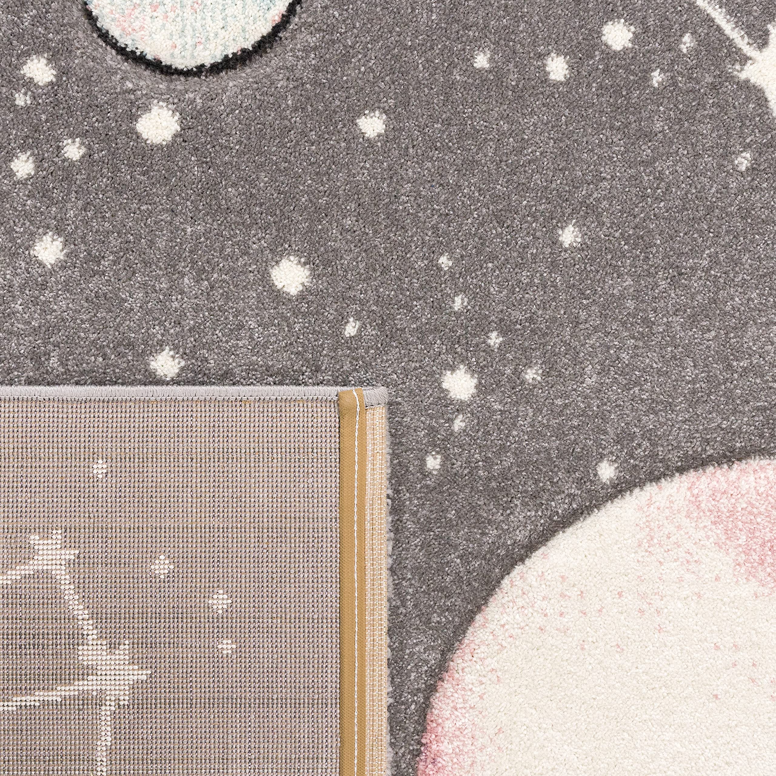 Paco Home Kids Play Rug - Galaxy & Stars Design for Children's Room | Soft & Safe Non-Slip Area Rug (5'3