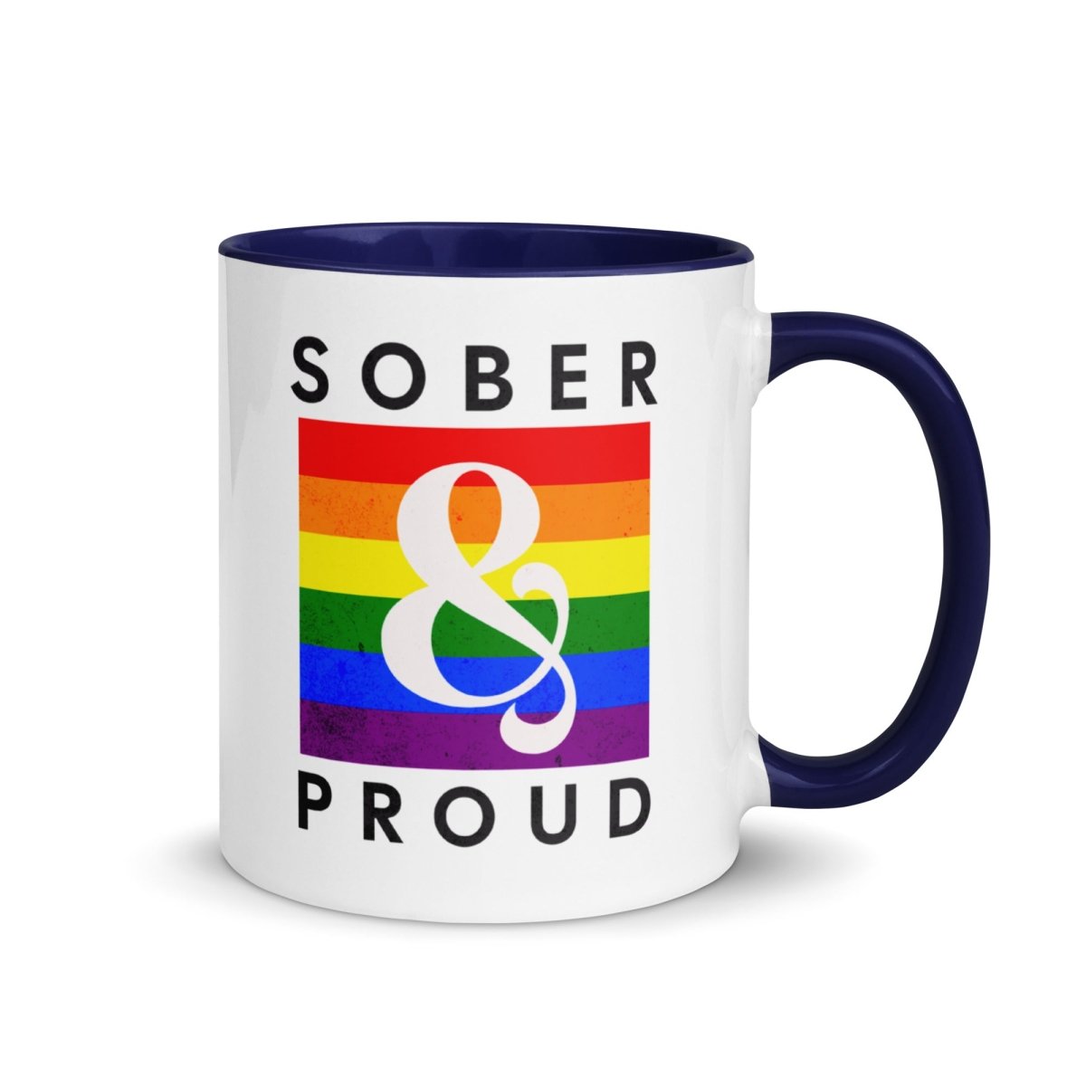 Sober & Proud Rainbow Reflection Coffee Mug - Inspirational Motivational Gift for Recovery, Sobriety & AA Meetings - Perfect for Tea, Hot Chocolate & Morning Coffee