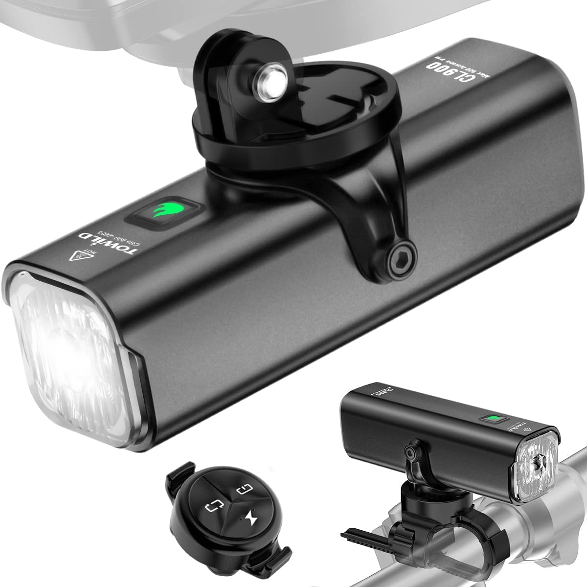 TOWILD Rechargeable Bike Headlight - Quick-Release LED Front Light for Commuting & Road Cycling, IPX6 Waterproof, Wide Beam, Anti-Drop Design | Perfect for Night Riding, Urban Commutes & Mountain Biking
