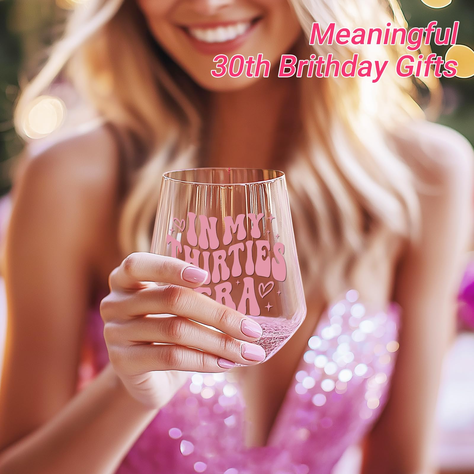 30th Birthday Gifts For Women - In My 30s Era Wine Glass (18oz) | Perfect 30 Year Old Present for Sister, Daughter, Mom & Best Friend | Elegant Birthday Party Decorations | Great for Celebrations, Toasts & Home Decor